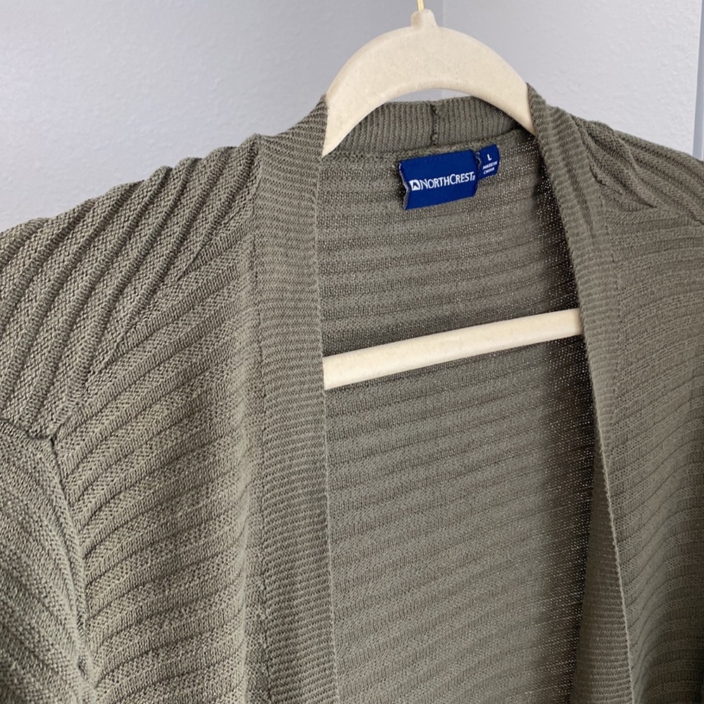 Olive Green Long Cardigan